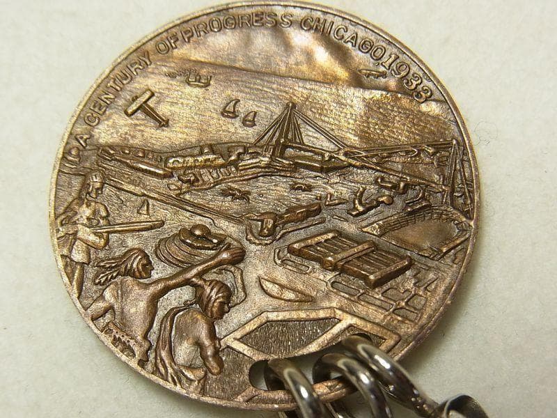 《k250》１９３３年 シカゴ万国博覧会 Leonard社 記念キーフォルダー