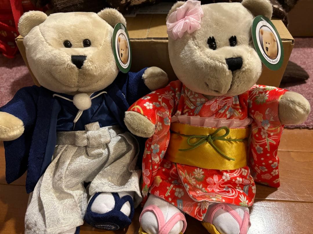 ✴︎京都バージョン✴︎スターバックス　ベアリスタ着物ペア　顔を厳選しました！