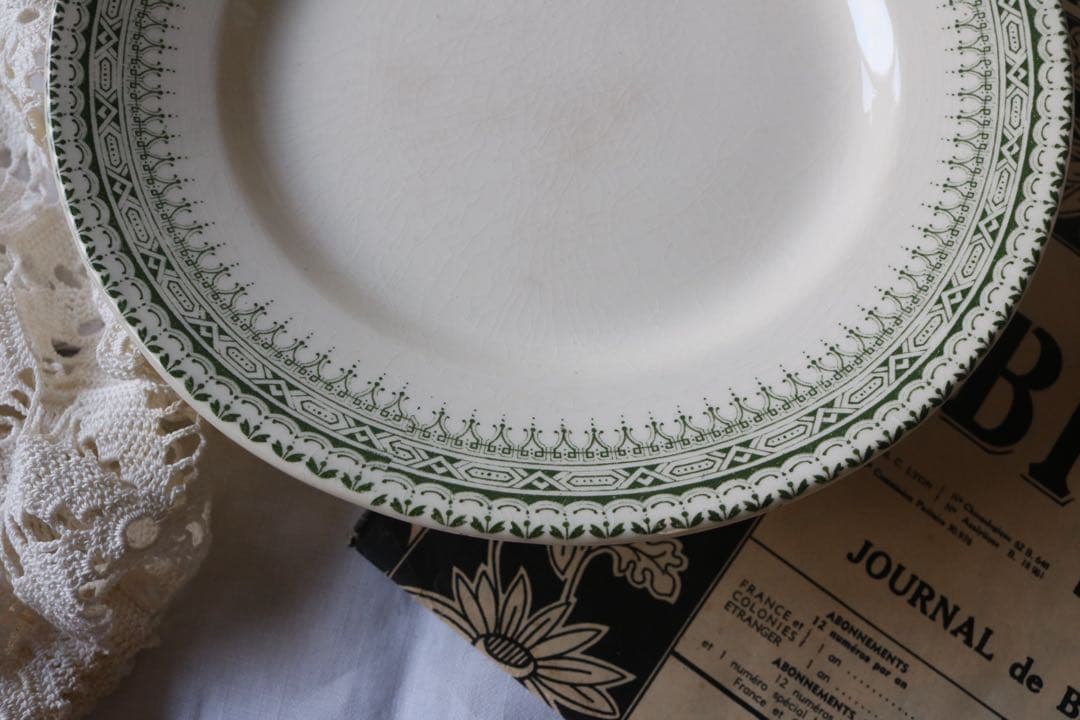 グリーン　コンポティエ　ケーキ台　クレールフォンテーヌ　ジャスミン