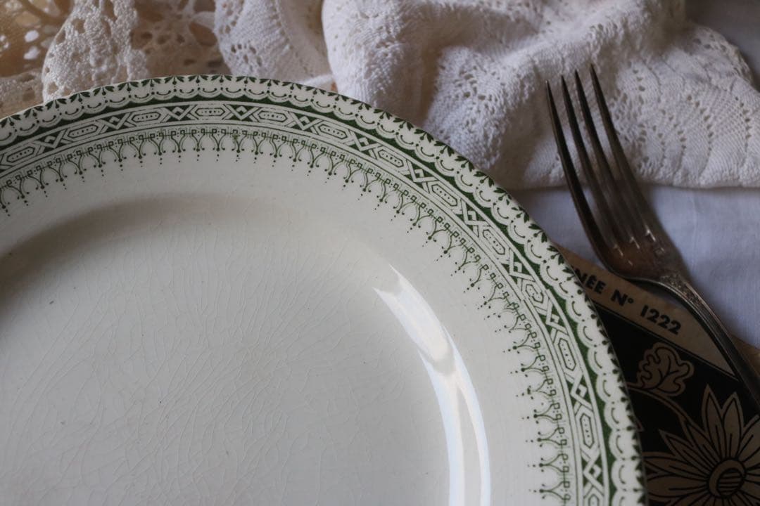 グリーン　コンポティエ　ケーキ台　クレールフォンテーヌ　ジャスミン