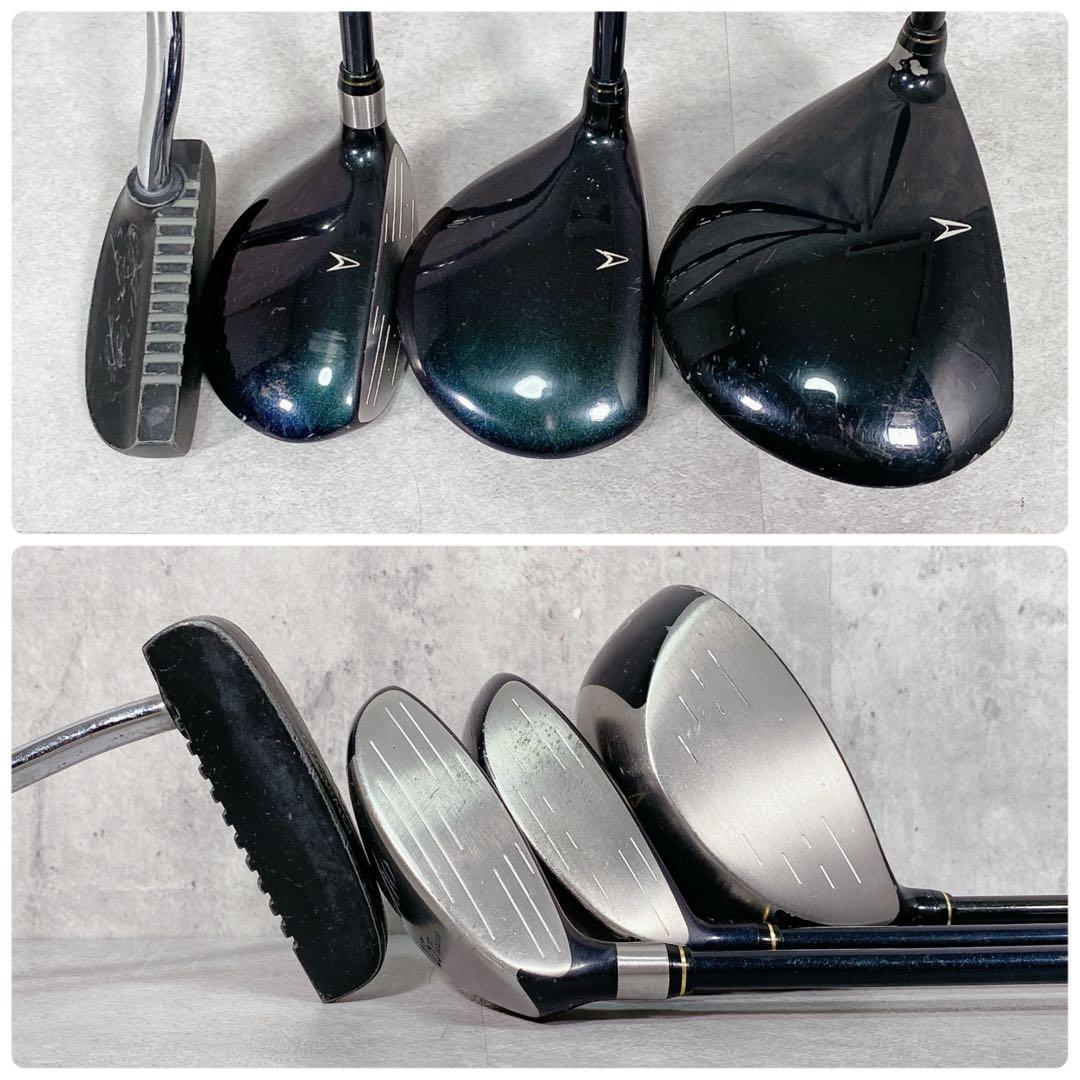 V894 ゼクシオ 他 ゴルフクラブ メンズ フルセット 黒 初心者 練習 R