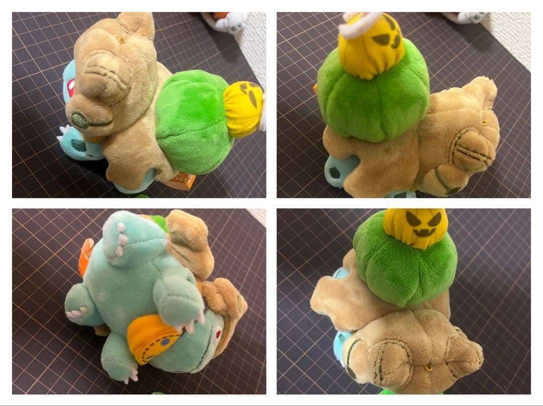 ポケモンセンターハロウィン　ぬいぐるみ　ヒトカゲ　ゼニガメ　フシギダネ