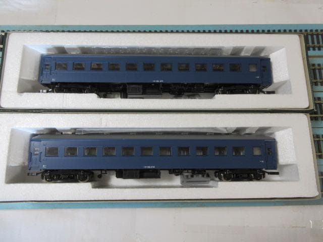 オハ35 (座席車) ブルー ２両セット　HOゲージ 室内灯装着済・未走行車