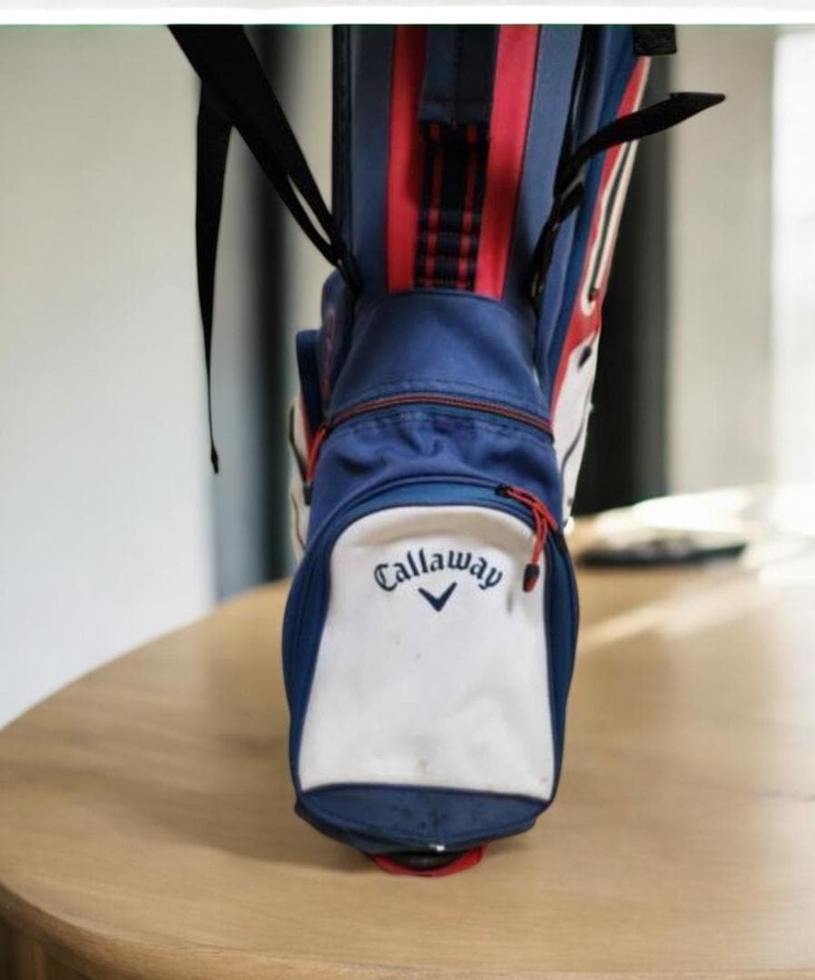 送料無料/美品　Callaway スタンド式キャディバッグ トリコロール