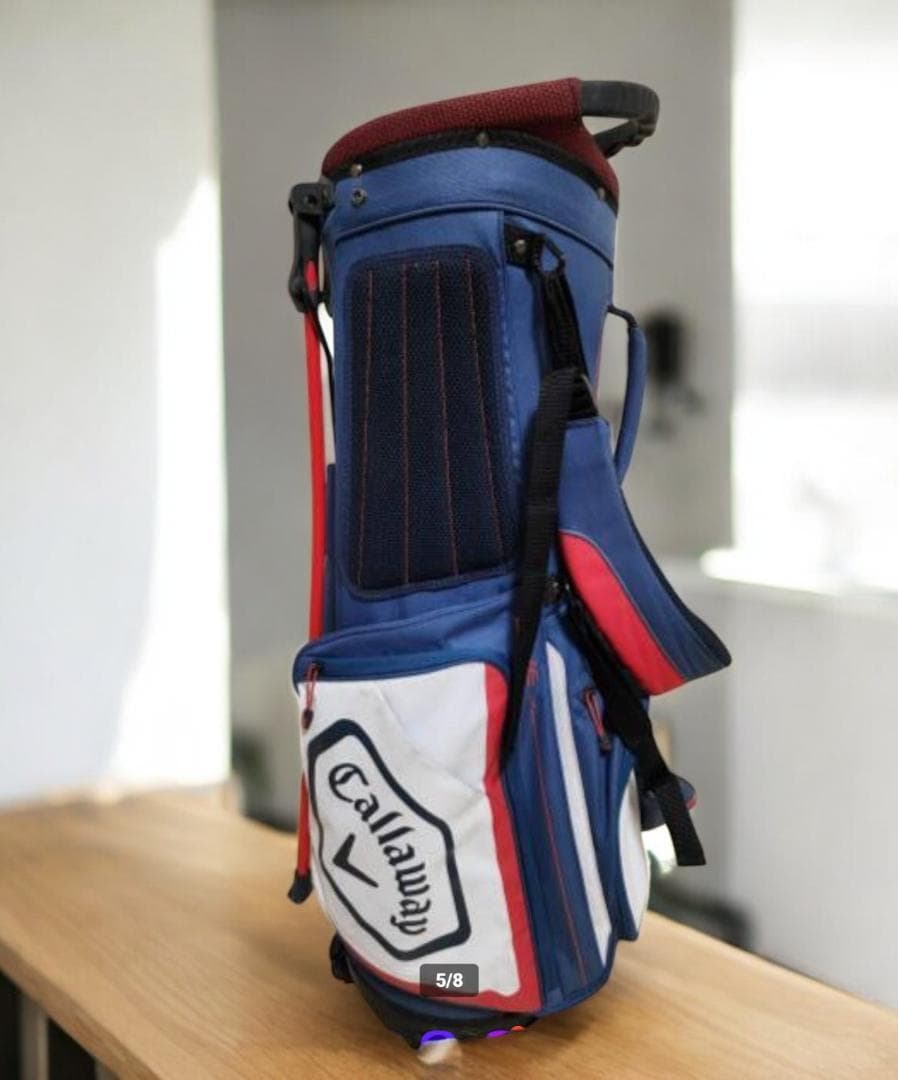 送料無料/美品　Callaway スタンド式キャディバッグ トリコロール