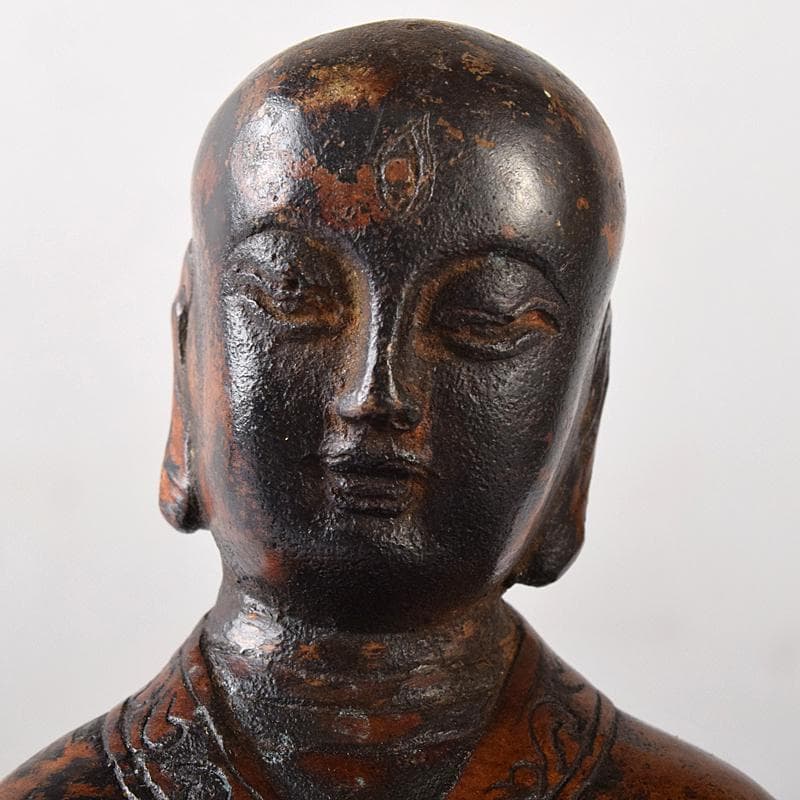 仏教美術　古銅　和尚像　僧侶像　人物像　置物　仏像　M　R8410