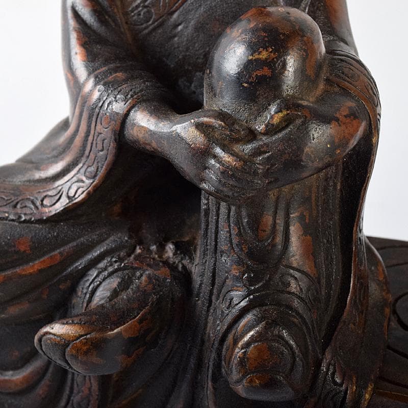 仏教美術　古銅　和尚像　僧侶像　人物像　置物　仏像　M　R8410