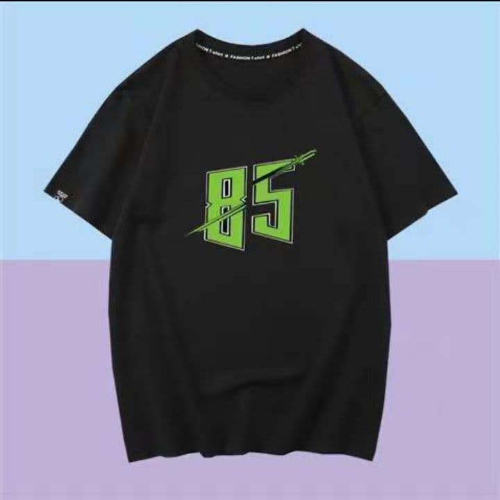 王一博 85デザインTシャツ(LLサイズ)半袖綿100オートバイTシャツ