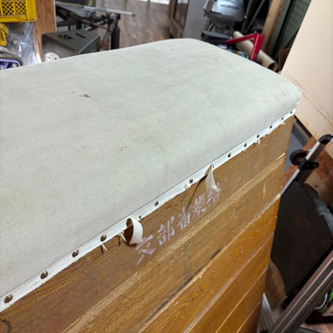 梱包設置込　跳び箱　跳箱　木製　学校　８段　レトロ　アンティーク　教育用