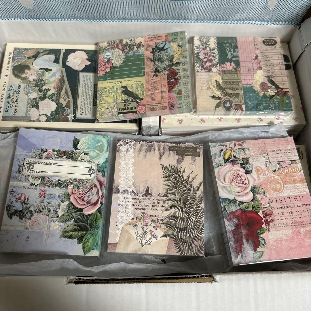 海外メモ　新品とおすそ分け用未使用品中古、多種類大量まとめ売り⭐️花柄多め、人物も