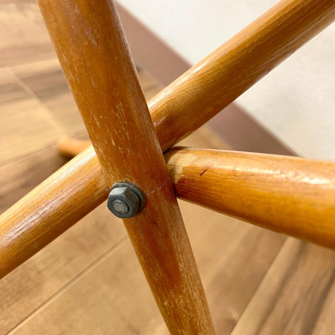 ハンティングチェア フランス製 ヴィンテージ レザースツール 折りたたみチェア