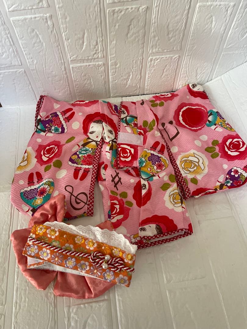 お着物　わんこ猫♡犬着物　お正月　七五三　振袖ひな祭り撮影会人気お人形柄