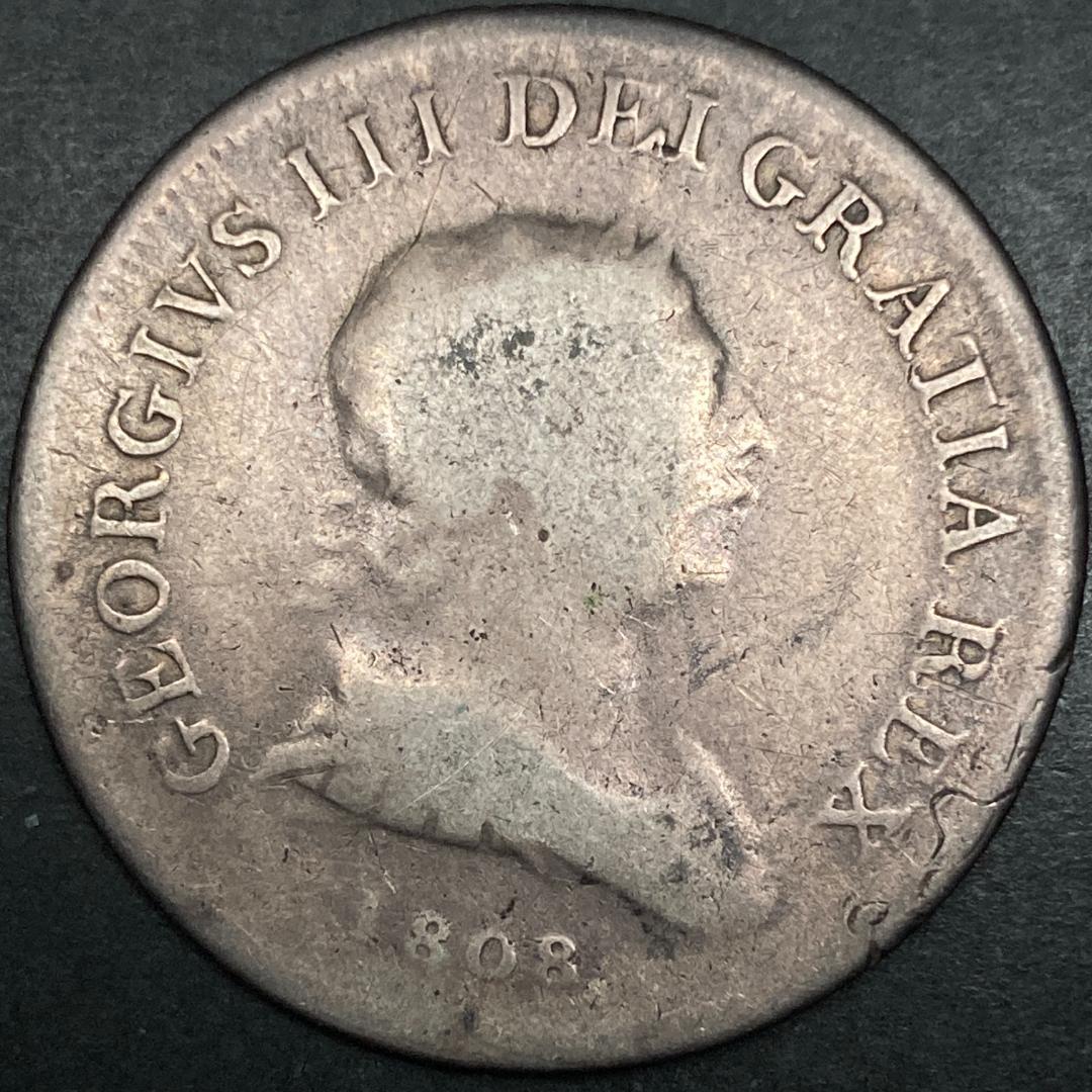 1808 アイルランド 30ペンス銀貨 ジョージ3世