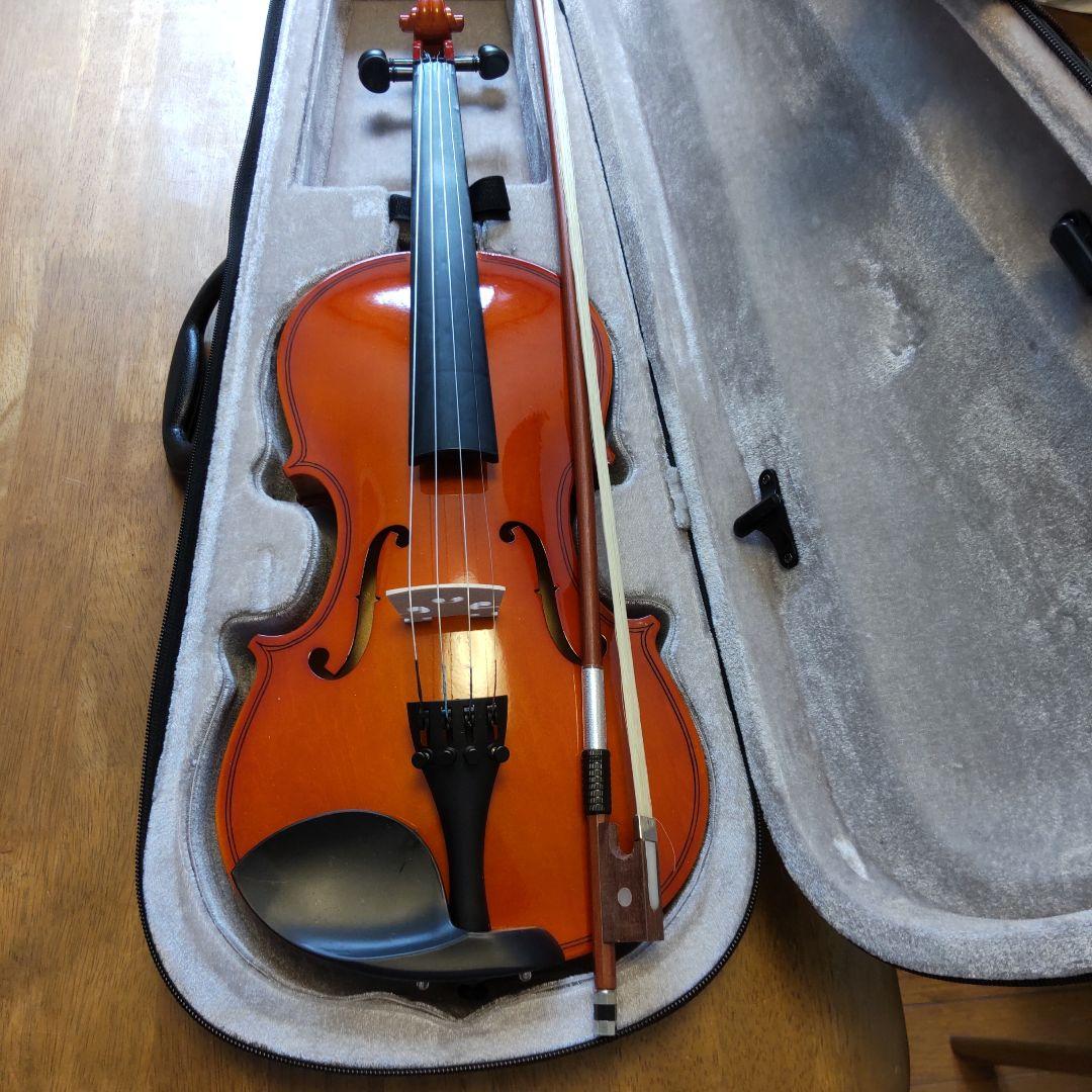 新品！格安！オレンジ バイオリン フルサイズ 4/4 ハードケース付き
