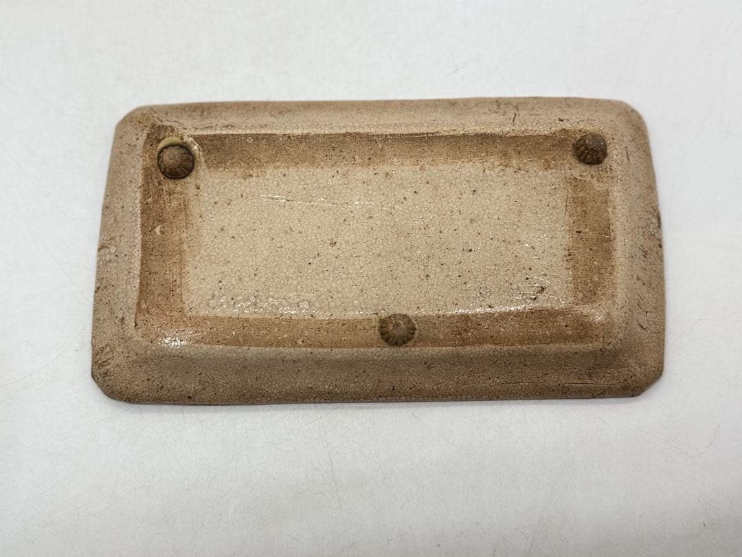 江戸　乾山　足付角皿　共箱　送料込み250611