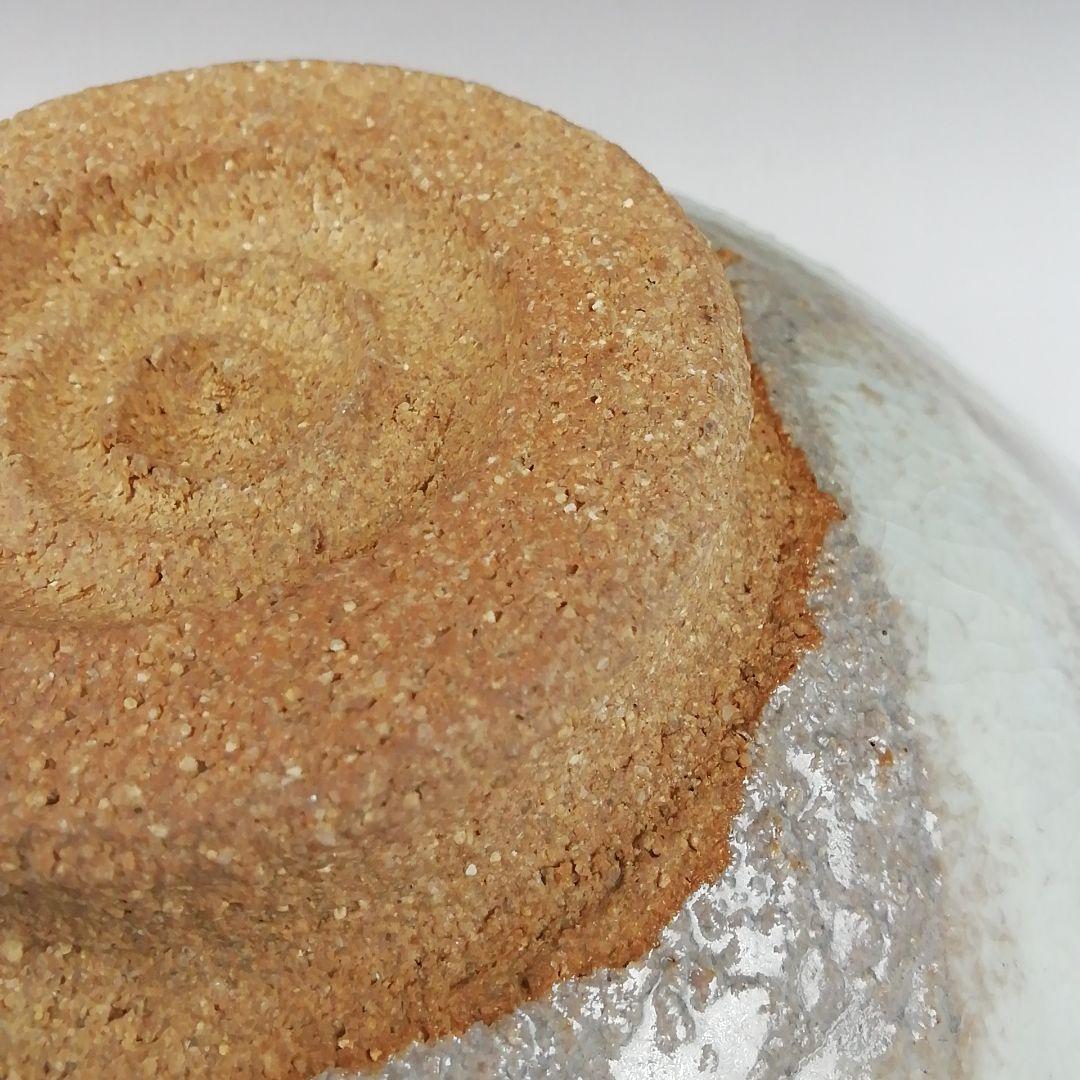 Ｔ４２９　茶碗　『裂白釉　沢瀉図』『竹桂庵　西山 造』　共箱　抹茶碗　茶道具