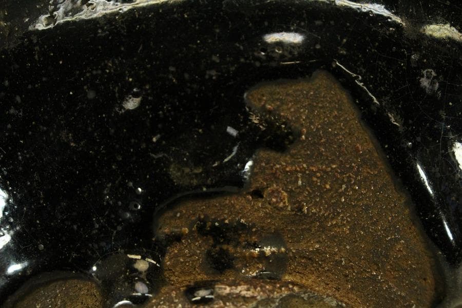 李朝 古会寧窯 黒釉 壷 朝鮮美術(ZE664)