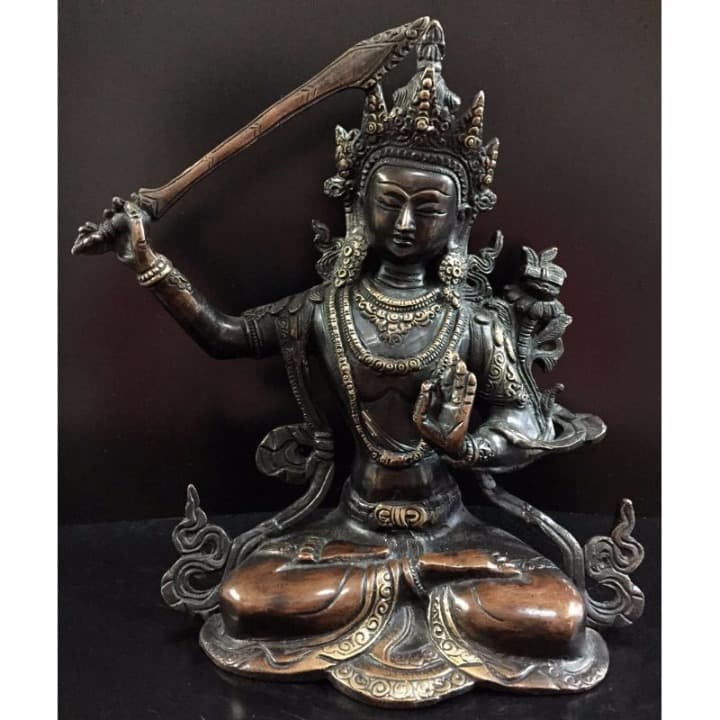 文殊菩薩（マンジュシュリー）像◆仏教　チベット-A5