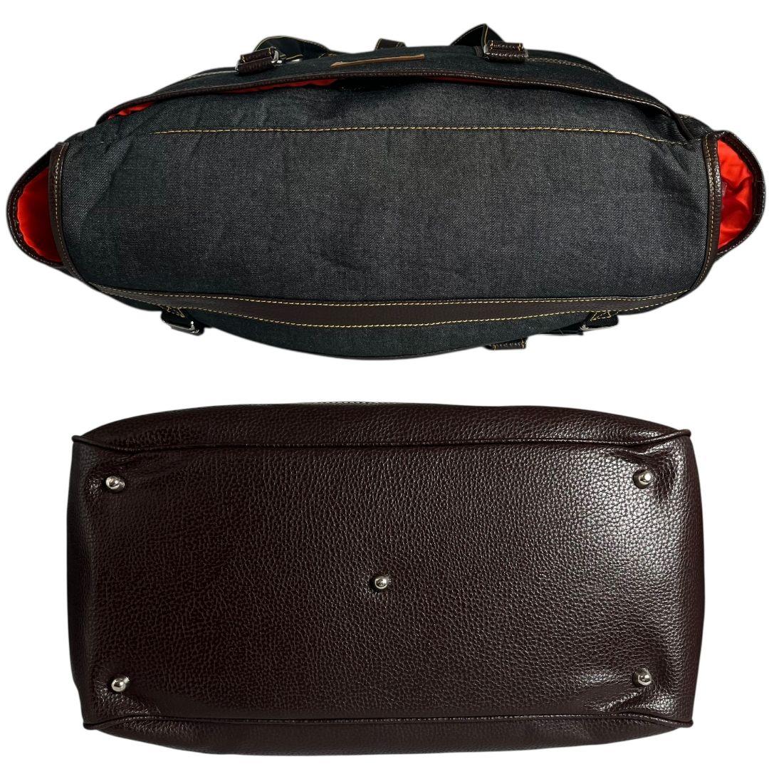 未使用✨エドウィンゴルフ　ボストンバッグ　ナイロン　PVCレザー　肩掛　デニム