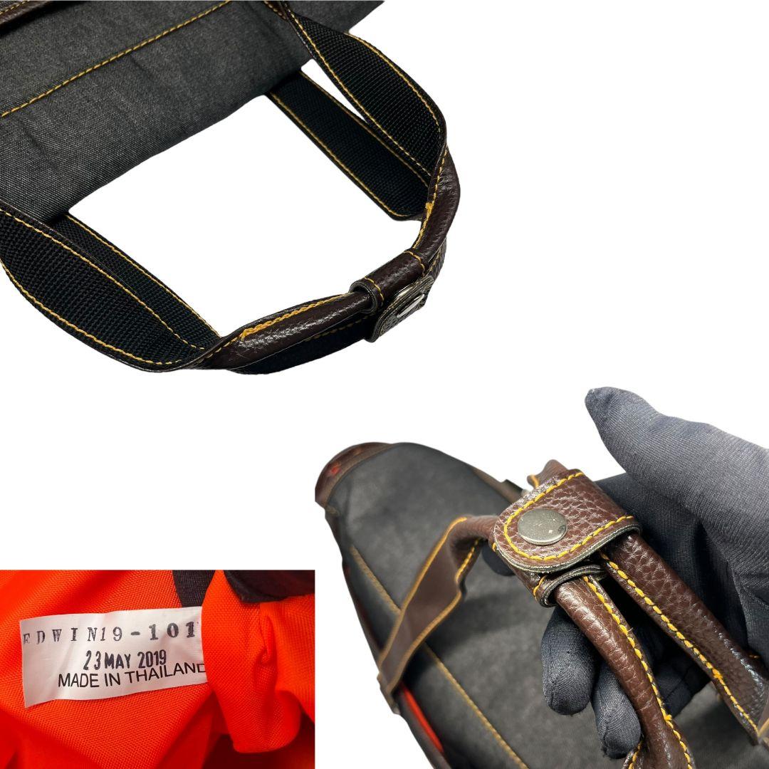 未使用✨エドウィンゴルフ　ボストンバッグ　ナイロン　PVCレザー　肩掛　デニム