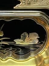 限定値下　美品の箱　仏壇部品　木製　本金箔　金具付き　蒔絵　6060