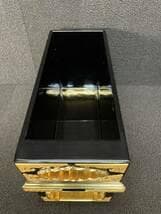 限定値下　美品の箱　仏壇部品　木製　本金箔　金具付き　蒔絵　6060