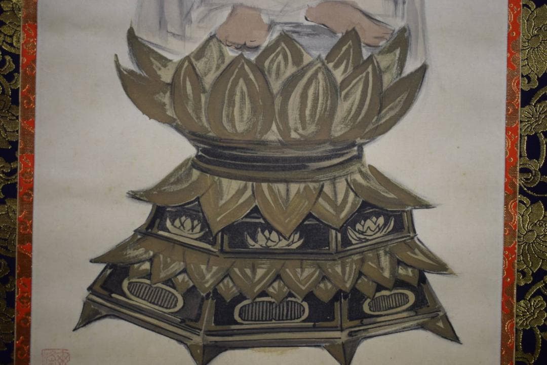 真作/爽峰/仏画/布袋屋掛軸HH-958