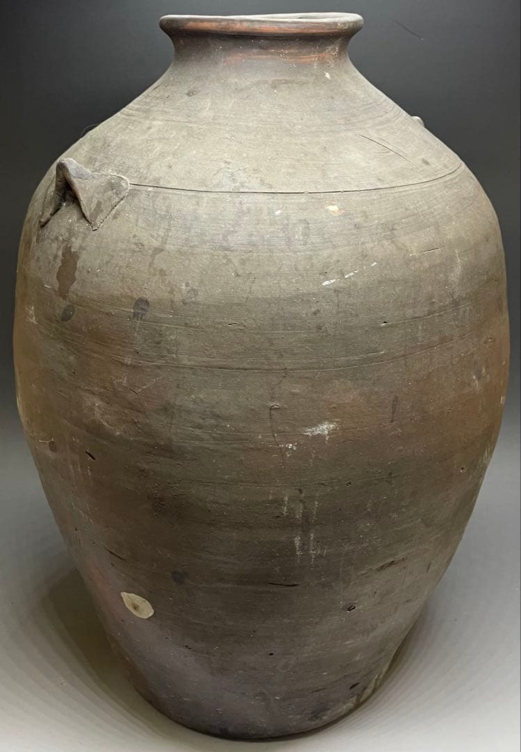 古南蛮　双耳南蛮壺　双耳壺　耳付壺　特大　43cm 　Lp3308