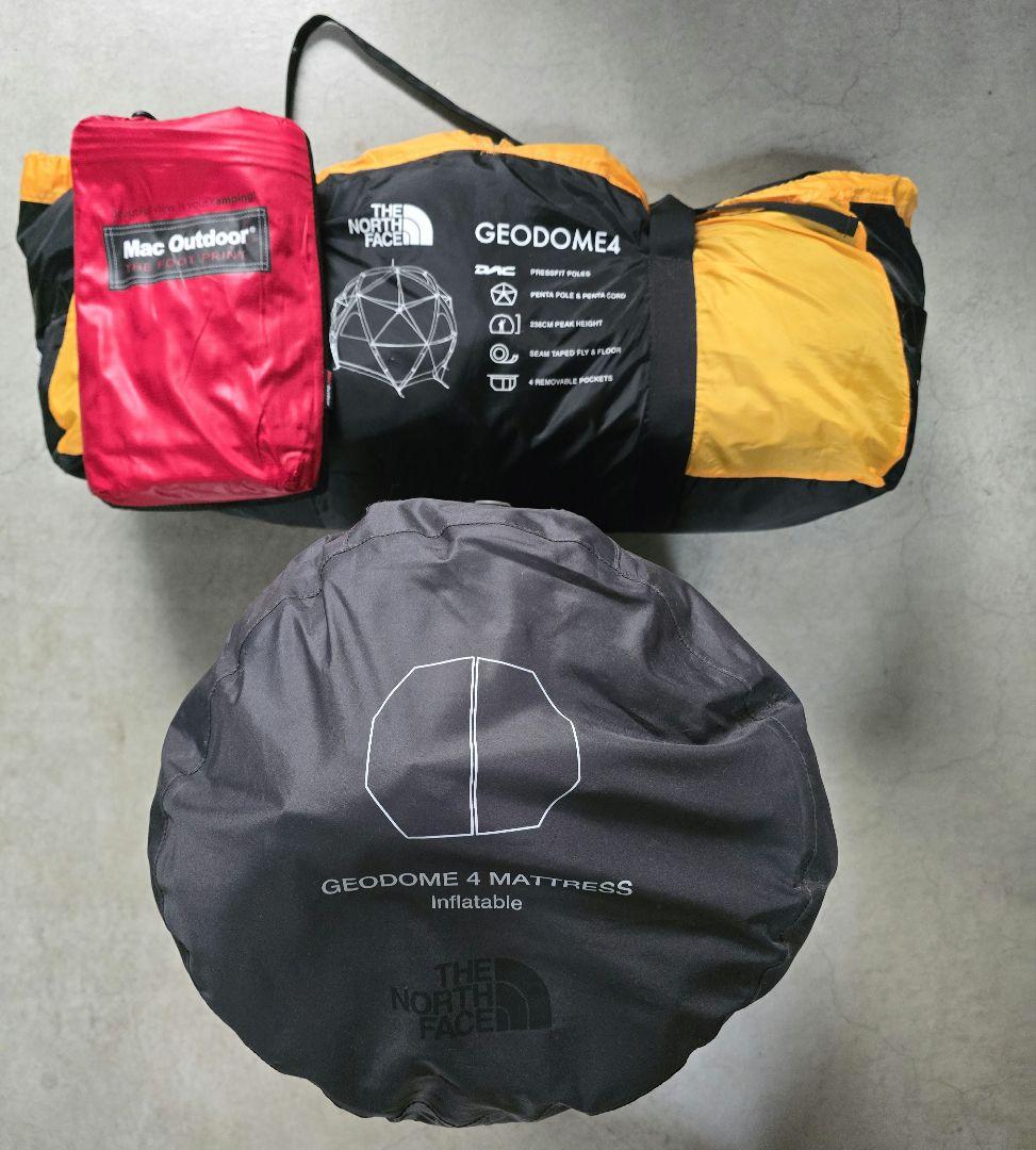 ノースフェイス　ジオドーム4 インフレマット　グラウンドシートセット　美品
