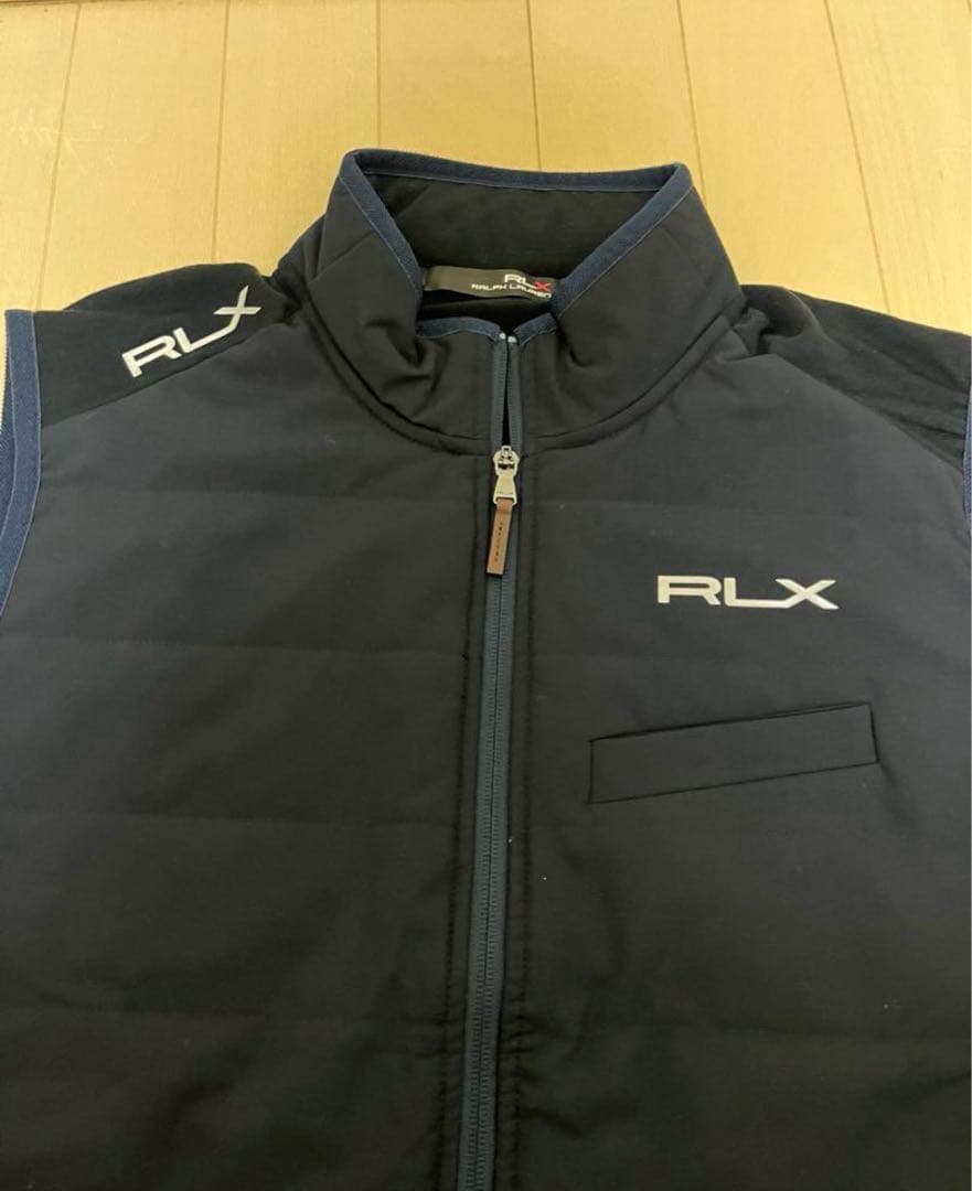 【カツオ】RLX ネイビー ジップアップベスト Mサイズ　ゴルフ