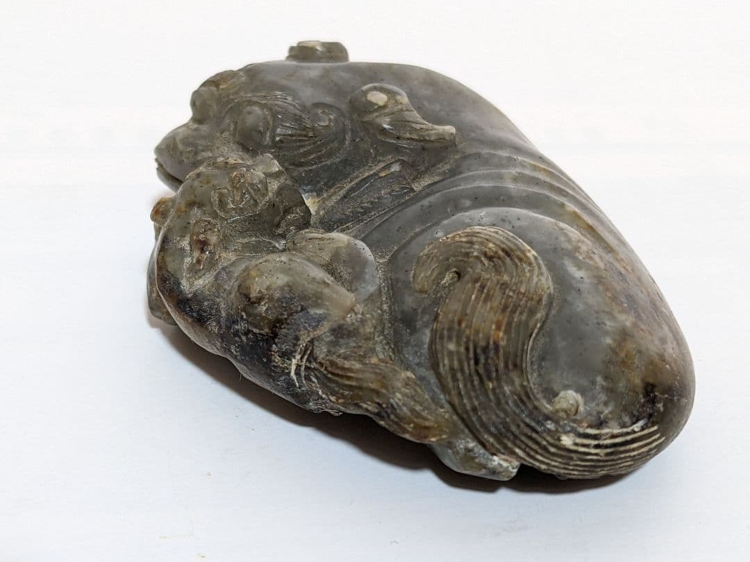 ⭐中国清時代 麒麟 文鎮 文房四宝 玉石文化 古玉 根付け 古美術品 骨董品