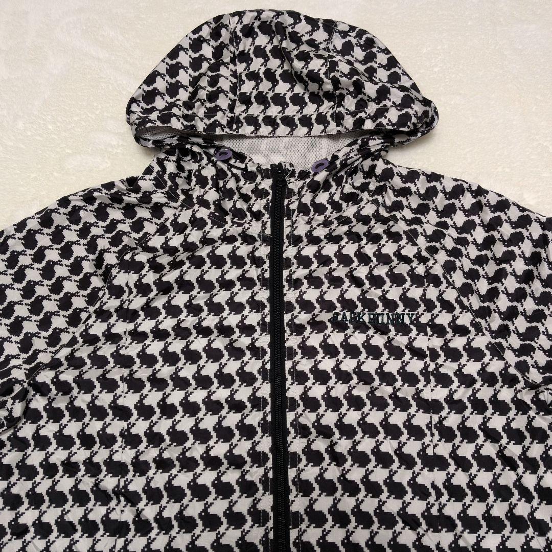ジャックバニー♡ラビット総柄 フード付き ナイロンジャケット M パーリーゲイツ