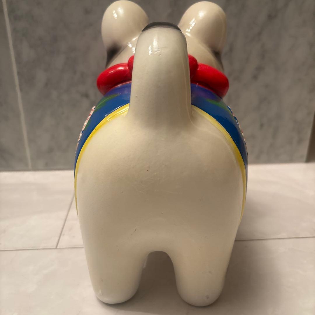 ヴィンテージ　伝統工芸品　お顔が可愛い過ぎる張子の犬の陶器