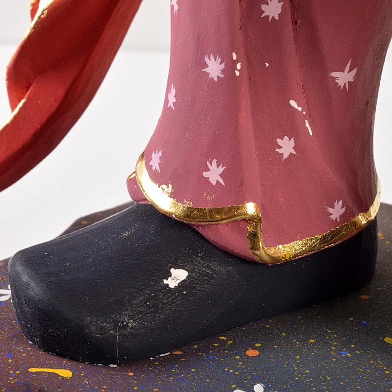 仏教美術　彩色木彫　二十八部衆像　難陀龍王像　歓喜龍王像　仏像　U　R7777B