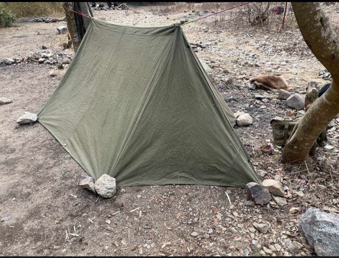 超激レア　40’s US シェルターハーフ　パップテント　軍幕　ビンテージ