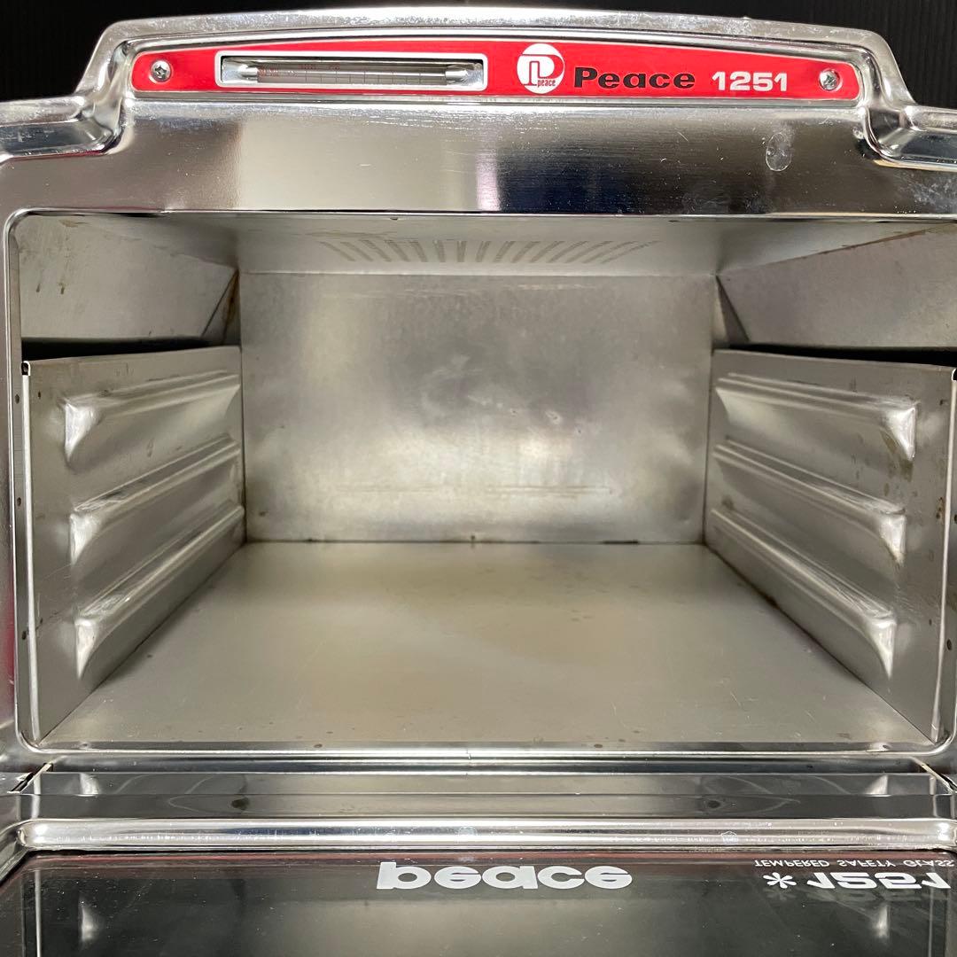 【希少・ヴィンテージ】Peace 1251 天火 レトロ オーブン コンロ 赤