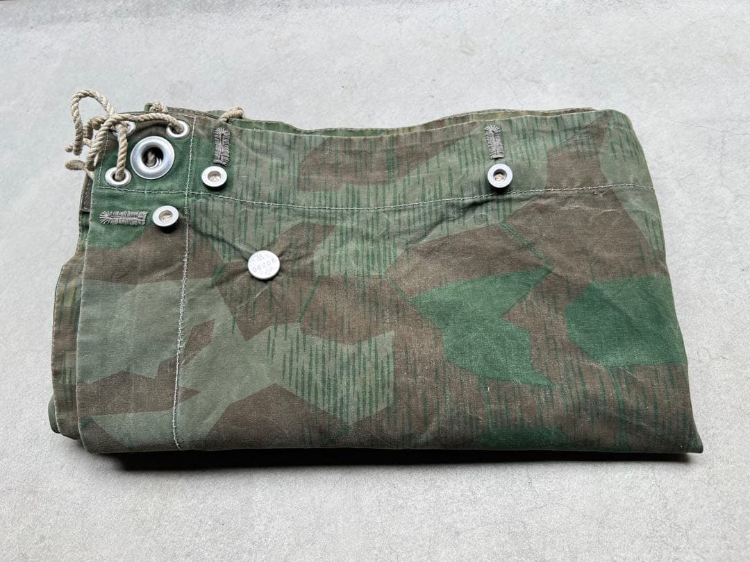 ②1942年製 スイス軍幕 スプリンターカモ ツェルトバーン ミリタリー テント