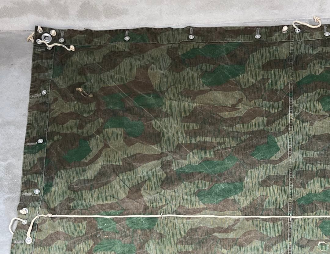 ②1942年製 スイス軍幕 スプリンターカモ ツェルトバーン ミリタリー テント
