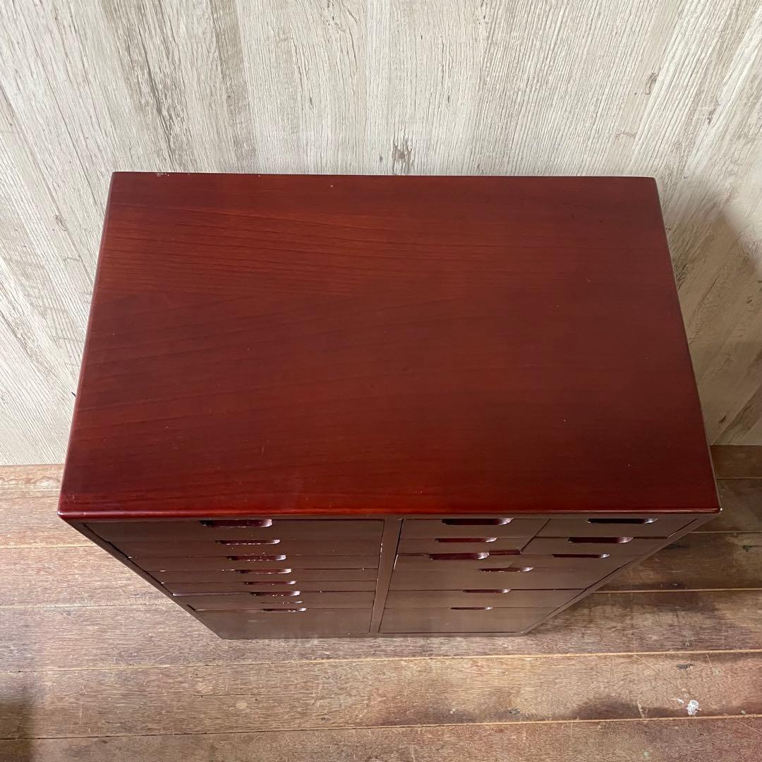 書類箪笥 書庫 桐製チェスト 便利仕分けチェスト キャスター付 大容量 書類棚