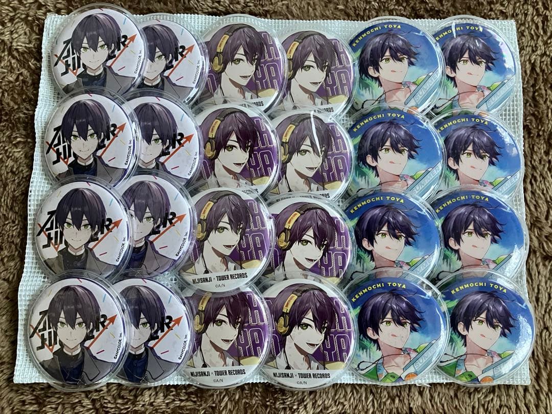 剣持刀也　缶バッジ　痛バッグ　WEGO トートバッグ　白　にじさんじ　A4