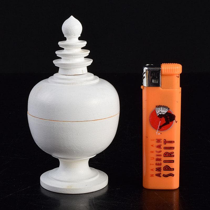 茶道具　東大寺古材　会田栄治・杉村和作　赤銅合子写　香合　共布共箱　MR9441