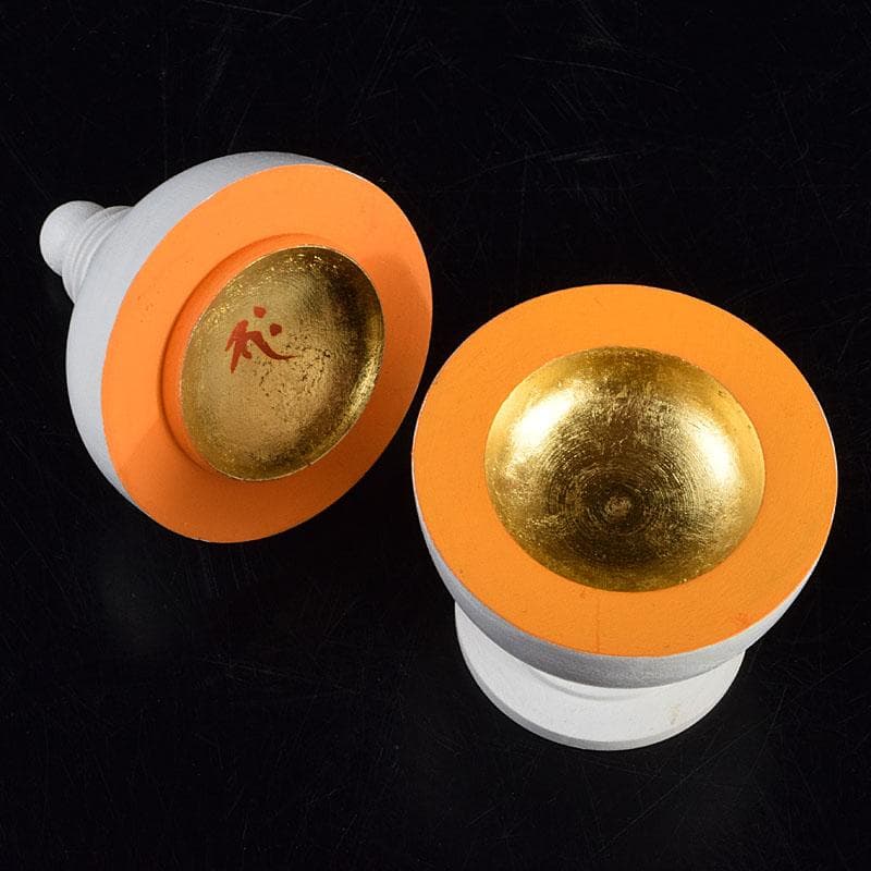 茶道具　東大寺古材　会田栄治・杉村和作　赤銅合子写　香合　共布共箱　MR9441