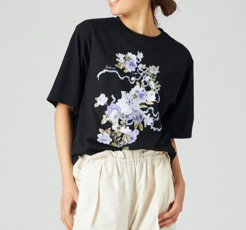 お値下げ　チャコット　オーバーTシャツ　花柄　ヨガ　バレエ　ジム