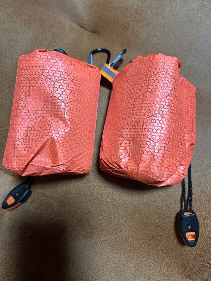 【新品】Tumosarido 緊急時寝袋防水シュラフ 200×90cm オレンジ