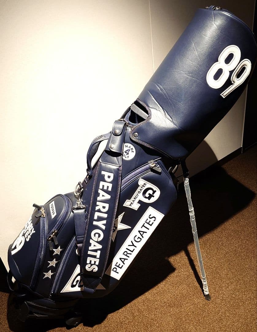 パ*コ様 【美品】PEARLY GATES キャディバッグ89ネイビー・スタンド