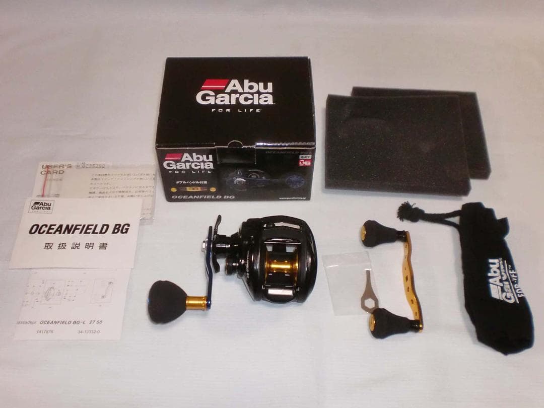 アブガルシア（Abu）オーシャンフィールドＢＧ『左巻き』スペアハンドル付き　新品