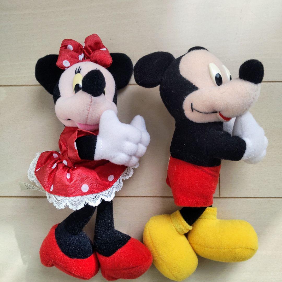 ミッキー ミニー ぬいぐるみバンド クリップ レア