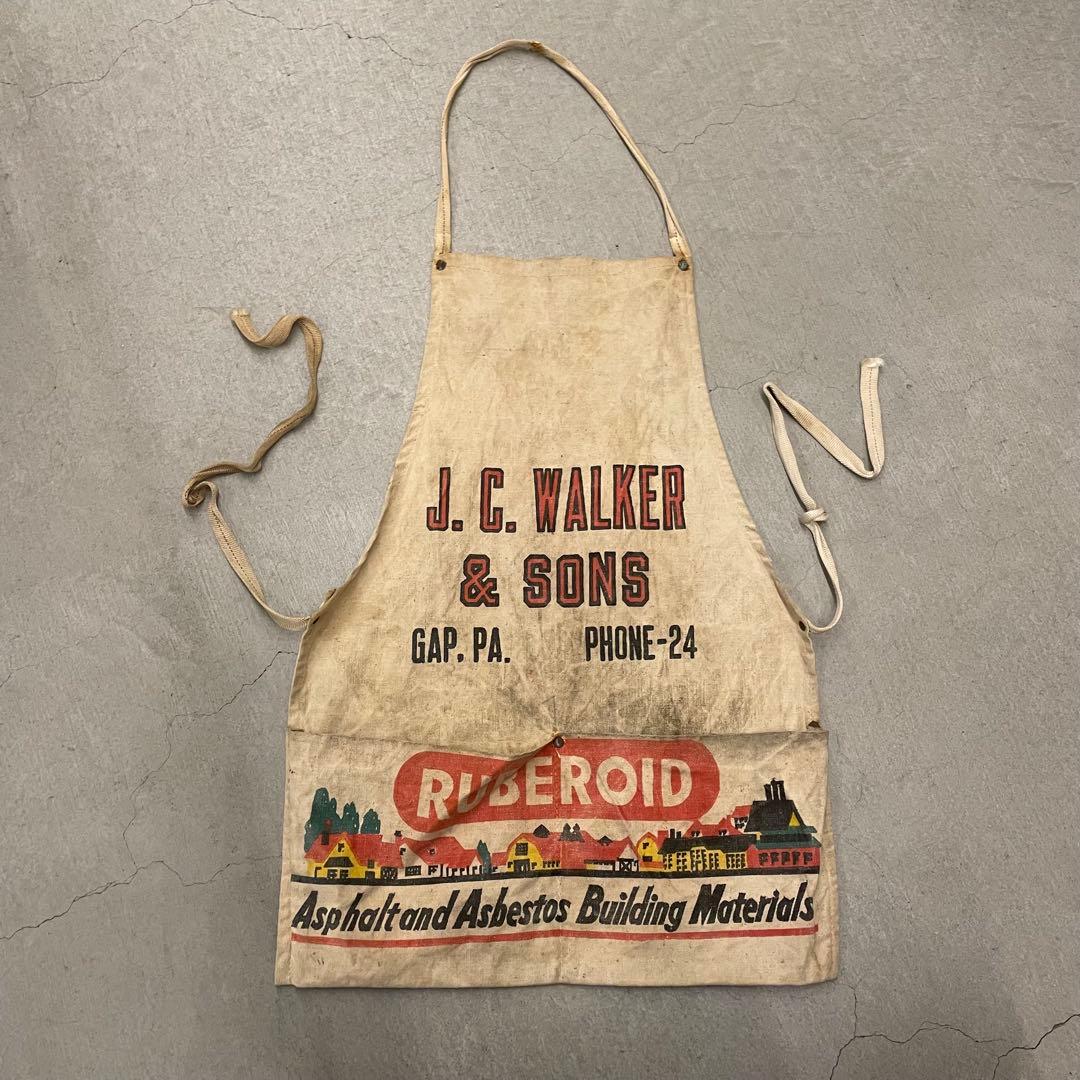 30s　ワークエプロン　ビンテージ　apron vintage