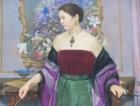 中山忠彦、【花容】、希少な額装用画集より、新品額装付