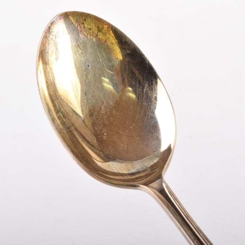 銀製　花刻　スプーン　3点　合計約47g　ケース付　N　6987